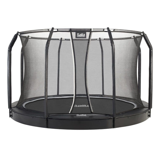 10ft Salta Black Royal Baseground Round Trampoline with Enclosure - SGP Garden Ltd