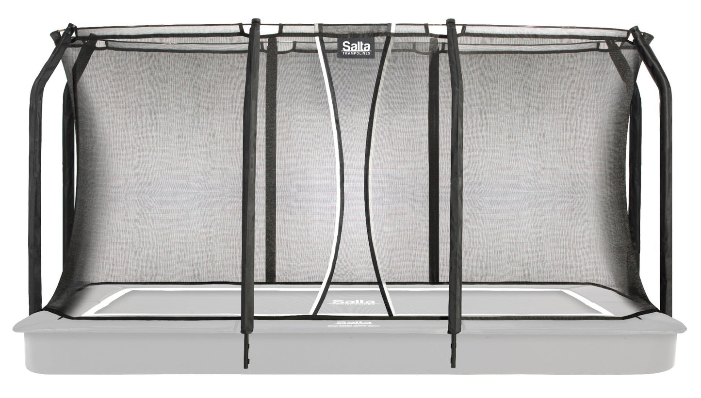 10ft x 7ft Salta Black Royal Baseground Rectangular Trampoline with Enclosure - SGP Garden Ltd