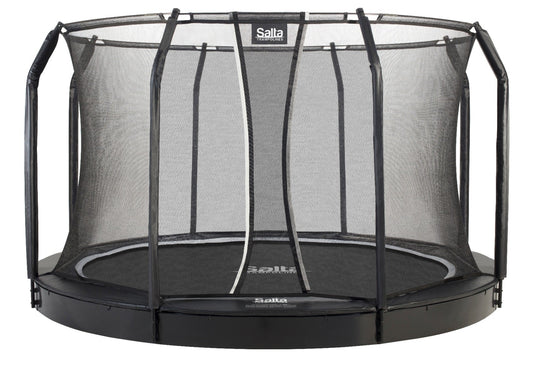 13ft Salta Black Royal Baseground Round Trampoline with Enclosure - SGP Garden Ltd