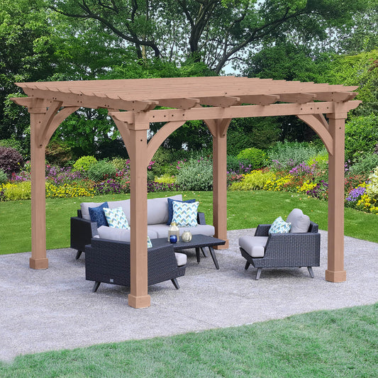 Yardistry Wooden Pergola 12ft x 12ft (3.7m x 3.7m) - SGP Garden Ltd