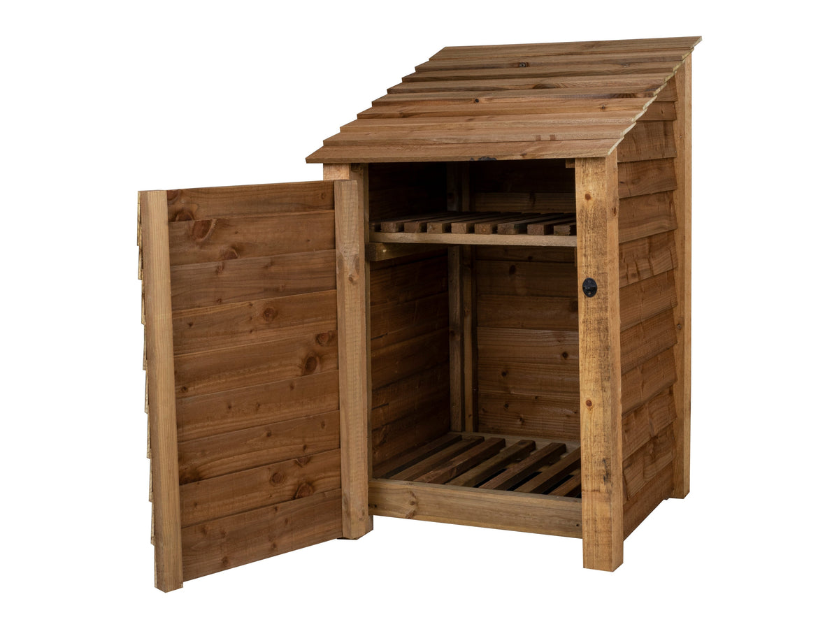 New Arrival: Wooden Log Store with Door and Shelf — Keep Your Firewood Tidy & Protected - SGP Garden Ltd