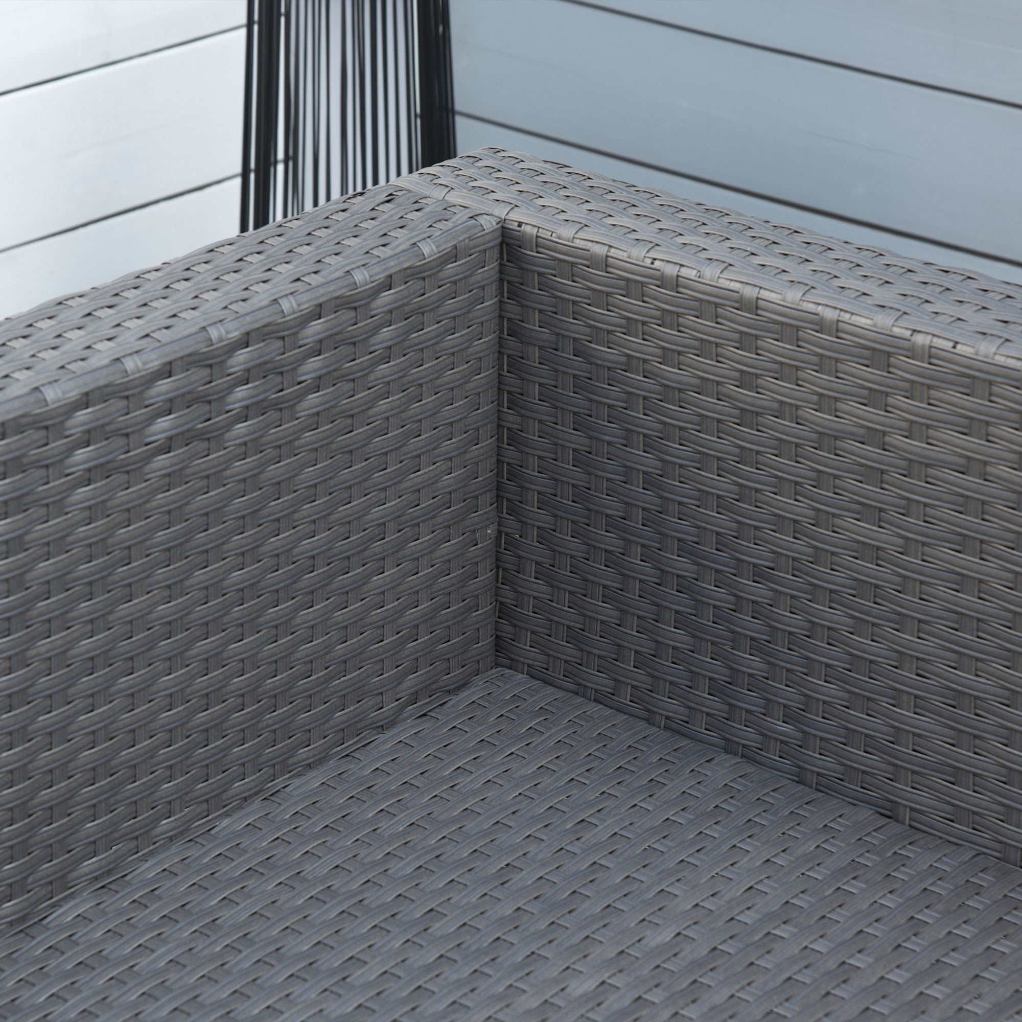 10 Pcs Rattan Sofa Set-Grey/Dusty Blue Cushion - SGP Garden Ltd