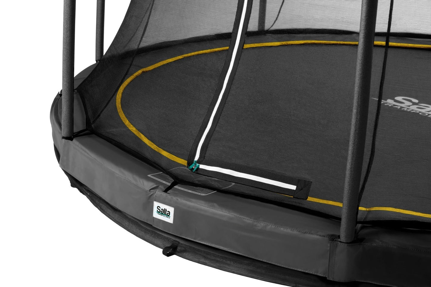 10ft Salta Black Comfort Edition InGround Round Trampoline with Enclosure - SGP Garden Ltd