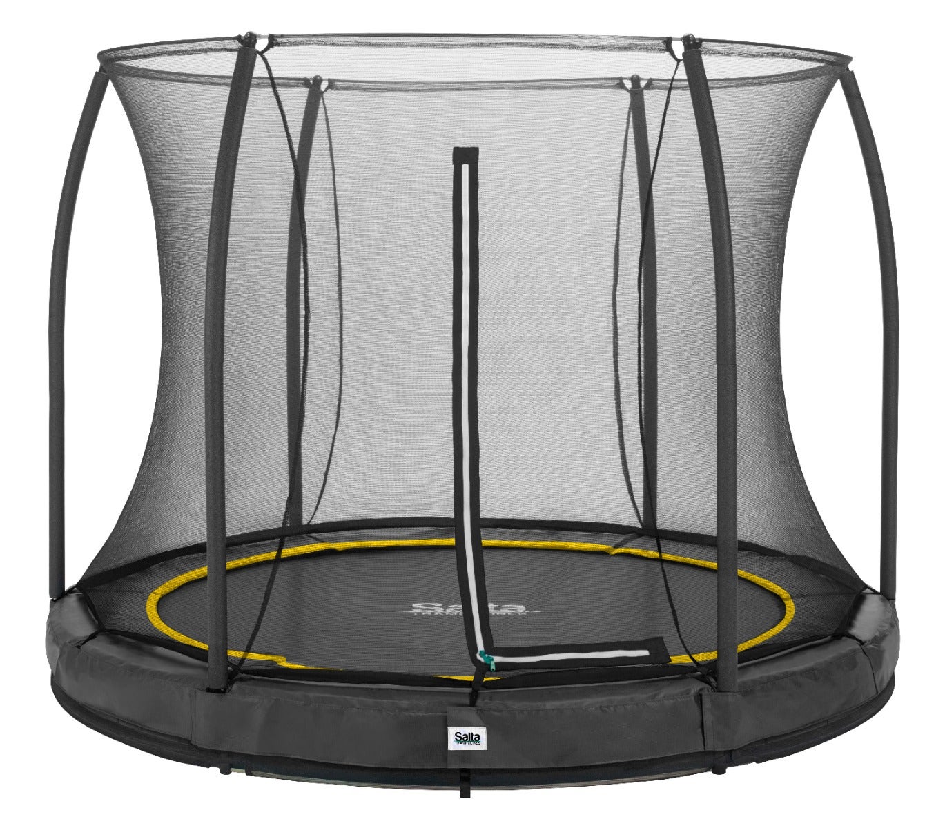10ft Salta Black Comfort Edition InGround Round Trampoline with Enclosure - SGP Garden Ltd