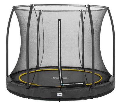 10ft Salta Black Comfort Edition InGround Round Trampoline with Enclosure - SGP Garden Ltd