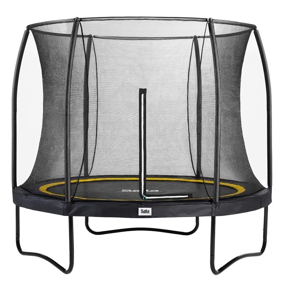 10ft Salta Black Round Comfort Edition Trampoline with Enclosure - SGP Garden Ltd