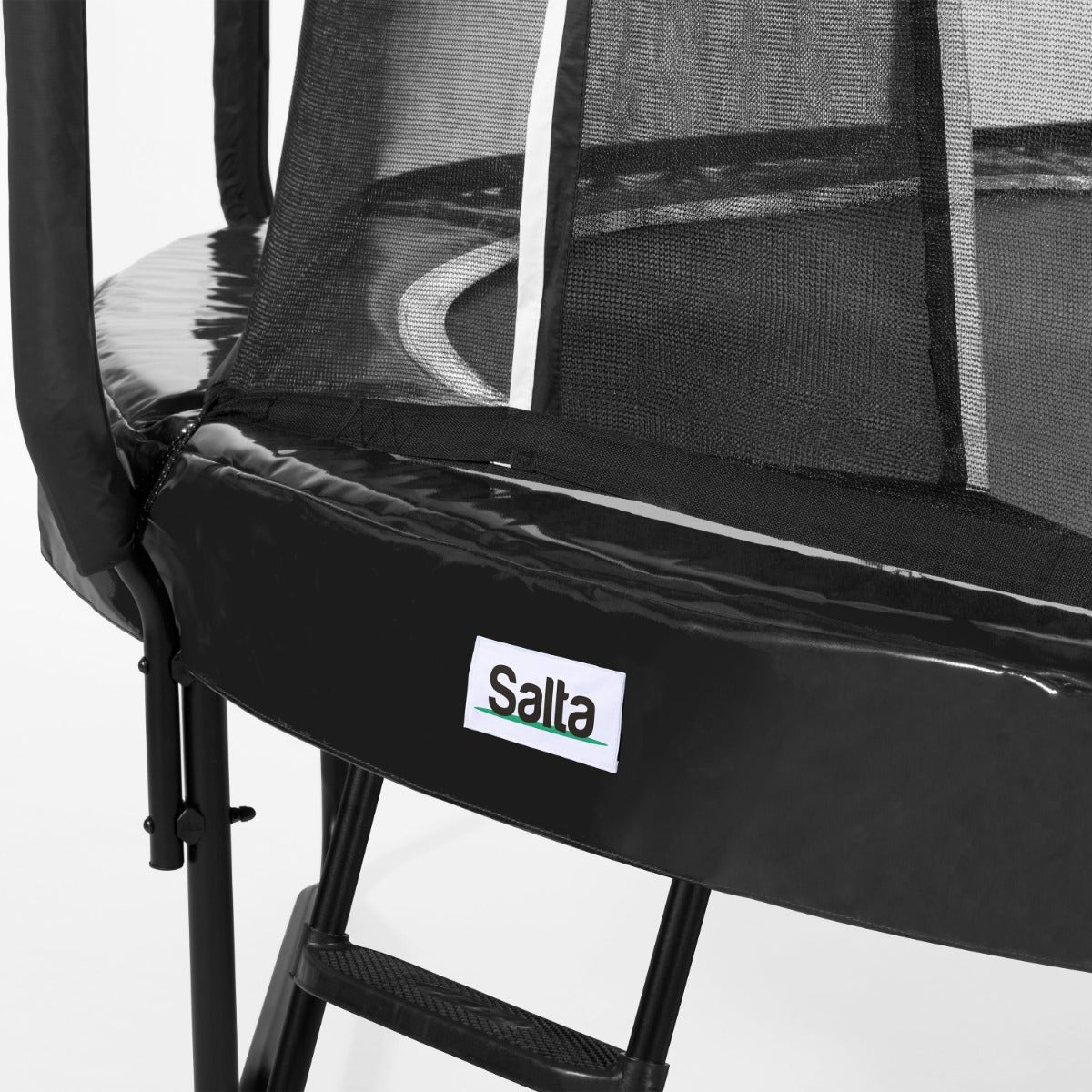 10ft Salta Black Round First Class Edition Trampoline with Enclosure - SGP Garden Ltd
