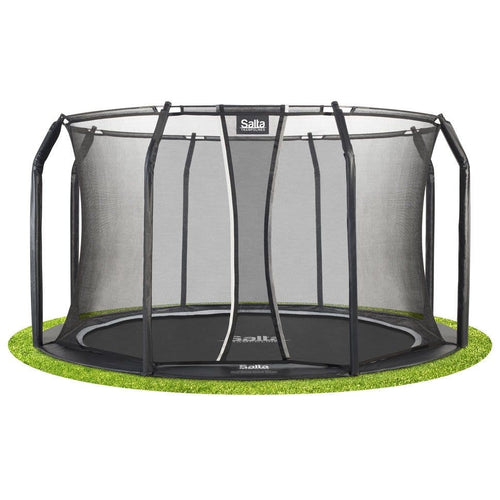 10ft Salta Black Royal Baseground Round Trampoline with Enclosure - SGP Garden Ltd
