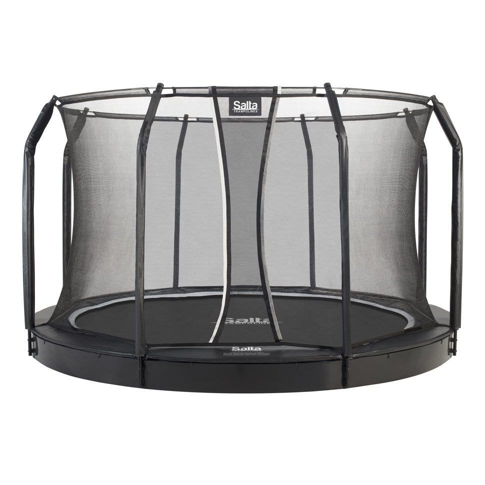10ft Salta Black Royal Baseground Round Trampoline with Enclosure - SGP Garden Ltd