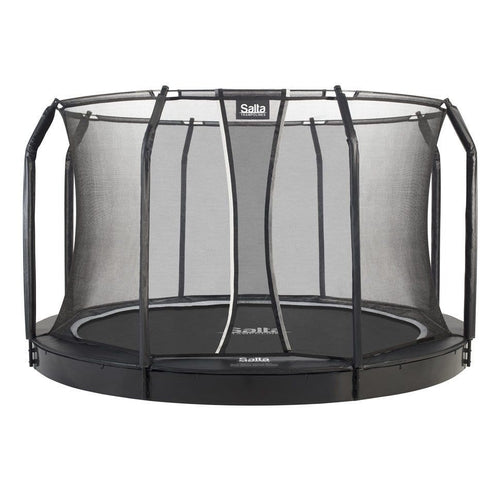 10ft Salta Black Royal Baseground Round Trampoline with Enclosure - SGP Garden Ltd