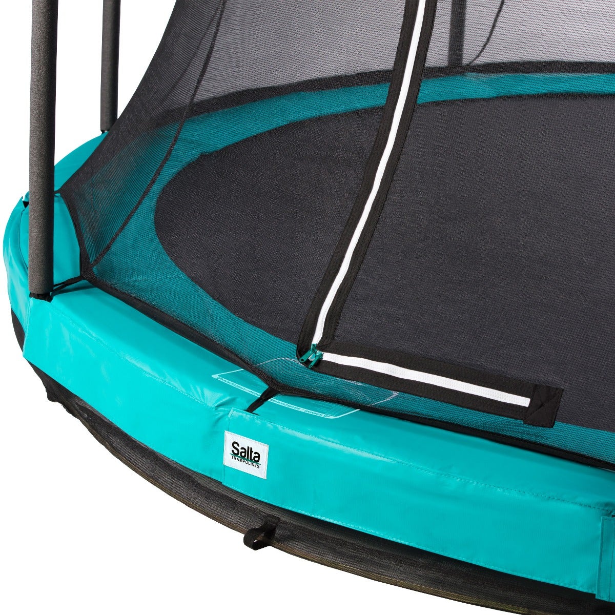 10ft Salta Green Comfort Edition InGround Round Trampoline with Enclosure - SGP Garden Ltd