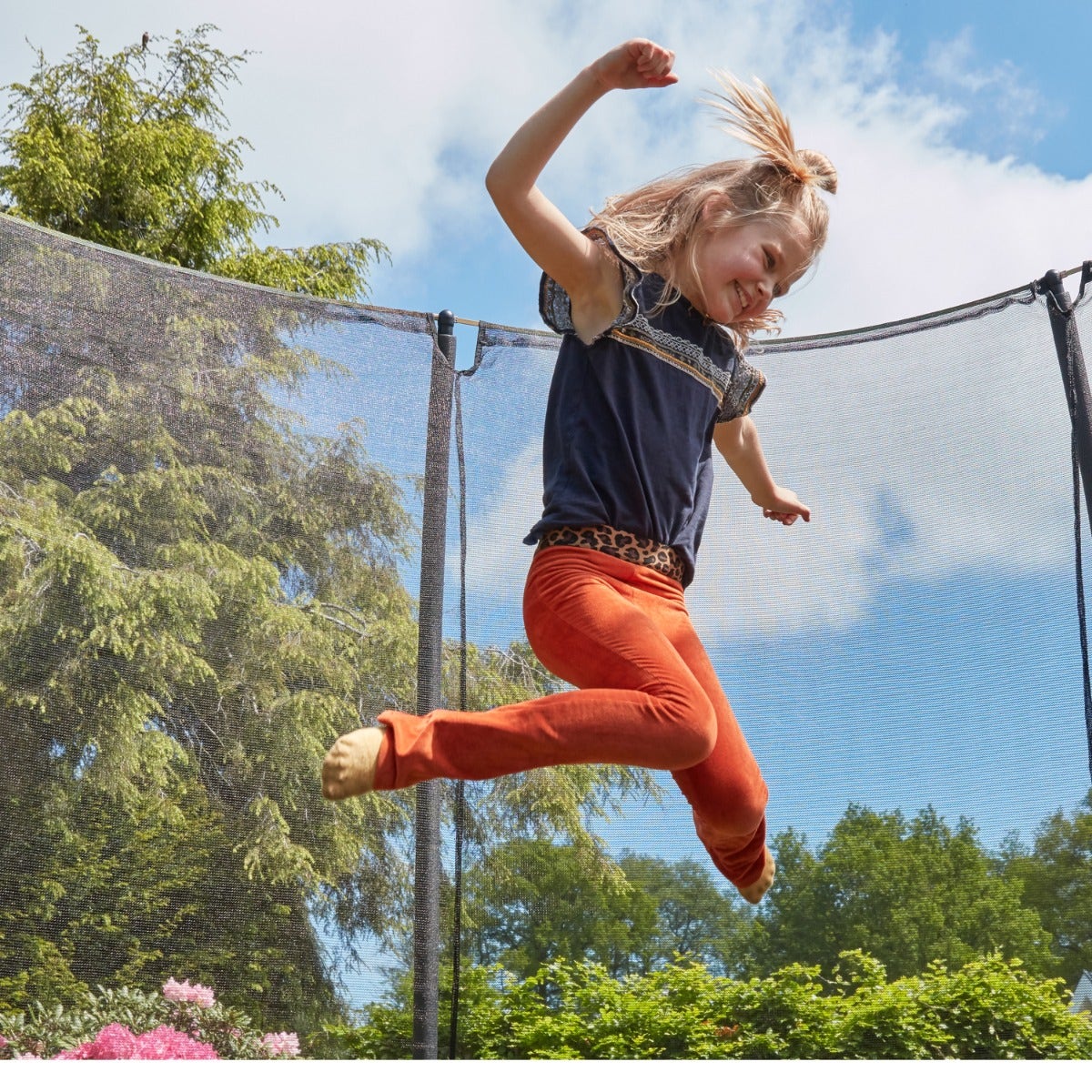 10ft Salta Green Comfort Edition InGround Round Trampoline with Enclosure - SGP Garden Ltd