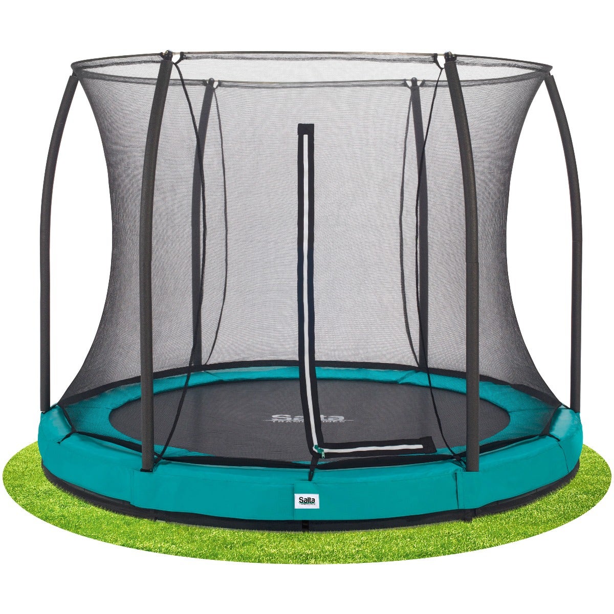 10ft Salta Green Comfort Edition InGround Round Trampoline with Enclosure - SGP Garden Ltd