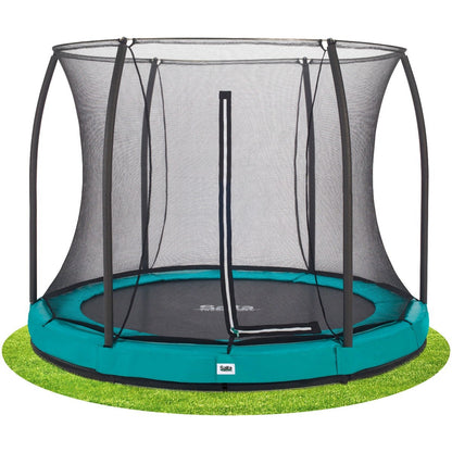 10ft Salta Green Comfort Edition InGround Round Trampoline with Enclosure - SGP Garden Ltd