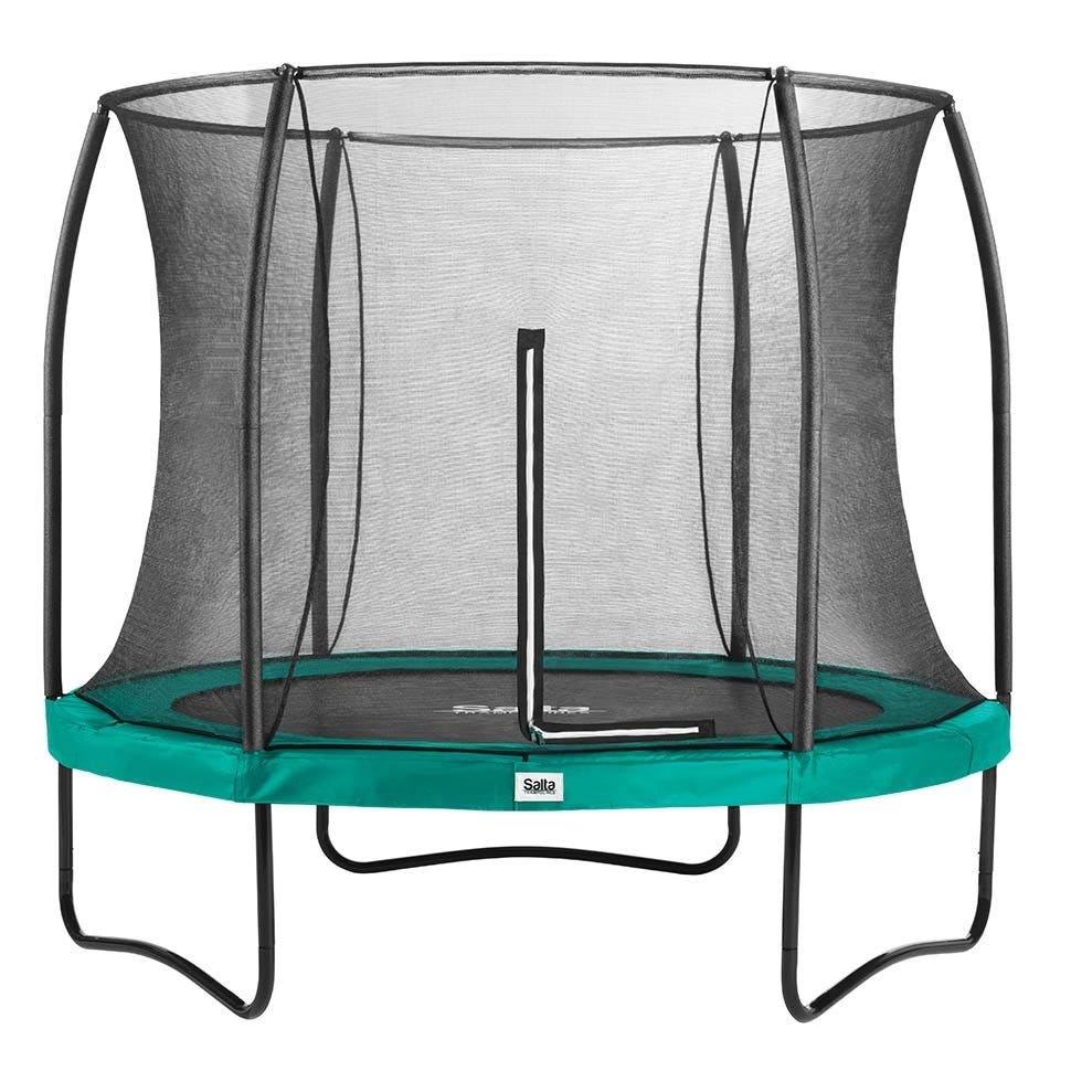 10ft Salta Green Round Comfort Edition Trampoline with Enclosure - SGP Garden Ltd