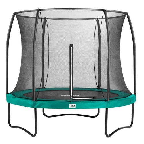 10ft Salta Green Round Comfort Edition Trampoline with Enclosure - SGP Garden Ltd