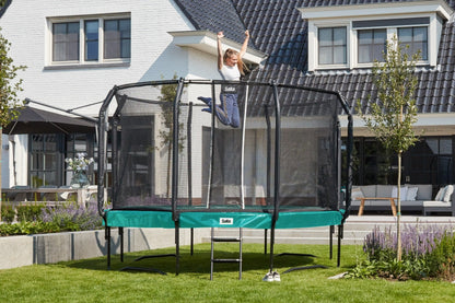 10ft Salta Green Round First Class Edition Trampoline with Enclosure - SGP Garden Ltd