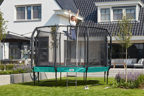 10ft Salta Green Round First Class Edition Trampoline with Enclosure - SGP Garden Ltd