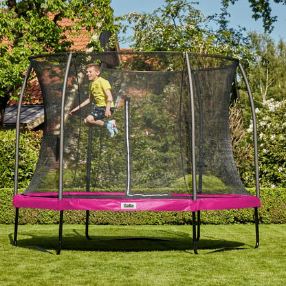10ft Salta Pink Round Comfort Edition Trampoline with Enclosure - SGP Garden Ltd