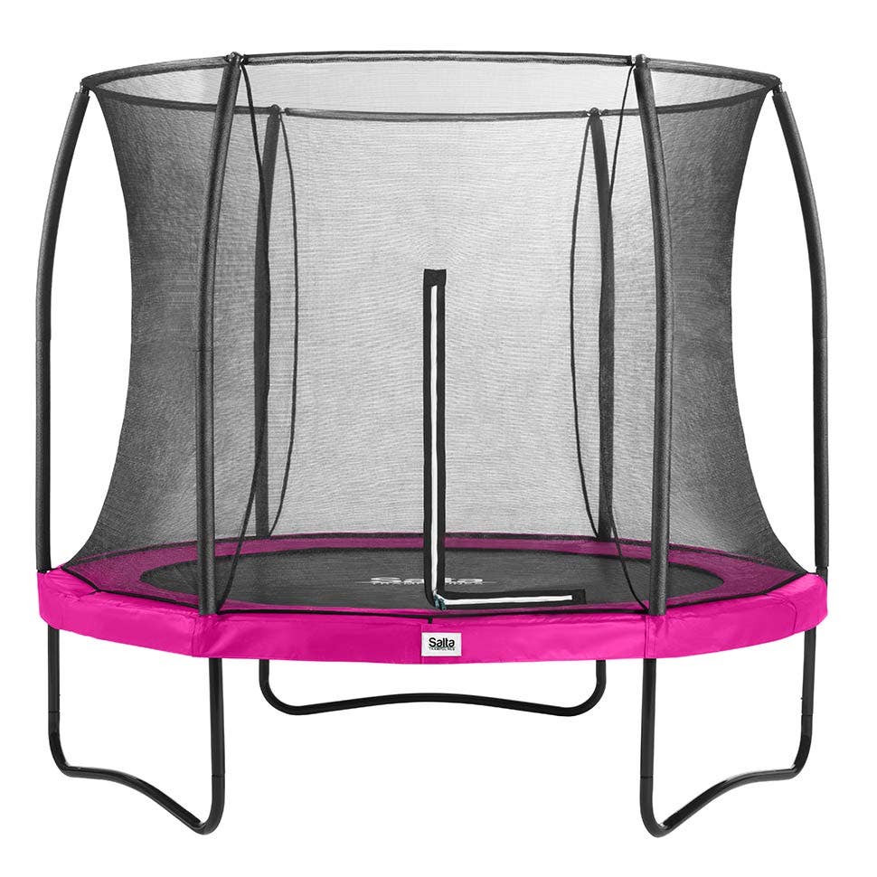 10ft Salta Pink Round Comfort Edition Trampoline with Enclosure - SGP Garden Ltd
