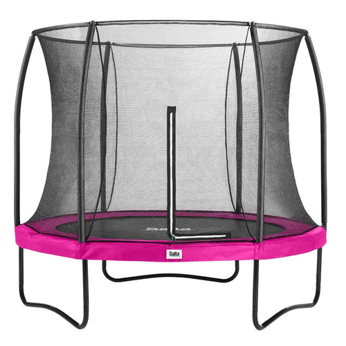 10ft Salta Pink Round Comfort Edition Trampoline with Enclosure - SGP Garden Ltd