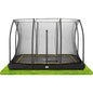 10ft x 7ft Salta Black Rectangular Comfort Edition Inground Trampoline with Enclosure - SGP Garden Ltd