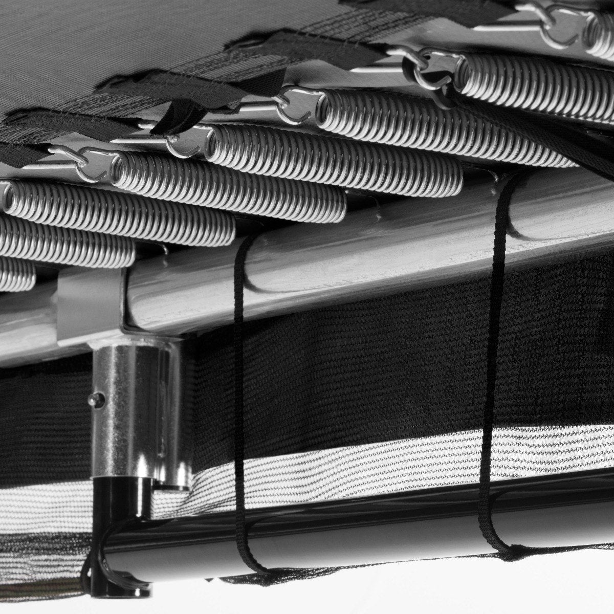 10ft x 7ft Salta Black Rectangular Comfort Edition Inground Trampoline with Enclosure - SGP Garden Ltd