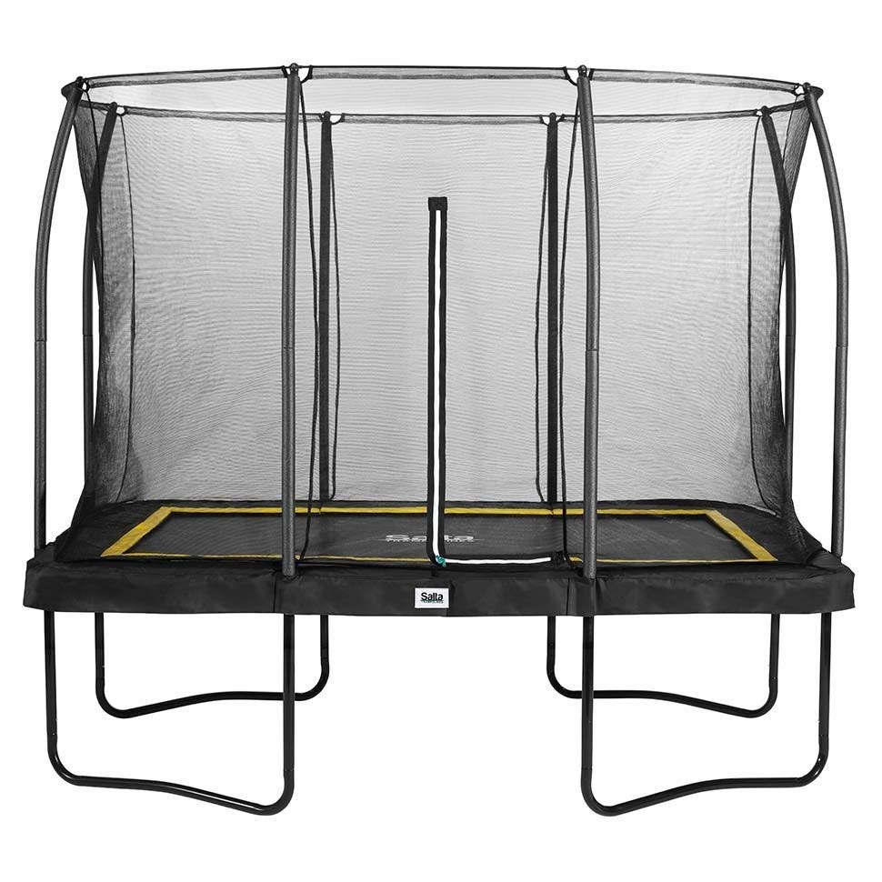 10ft x 7ft Salta Black Rectangular Comfort Edition Trampoline with Enclosure - SGP Garden Ltd
