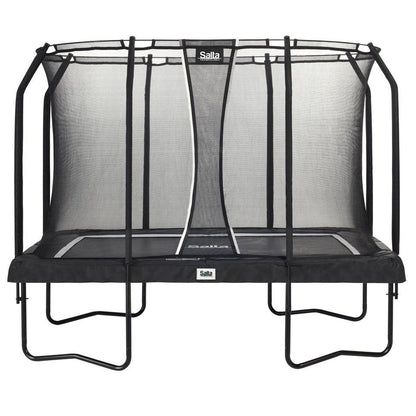10ft x 7ft Salta Black Rectangular Premium Edition Trampoline with Enclosure - SGP Garden Ltd