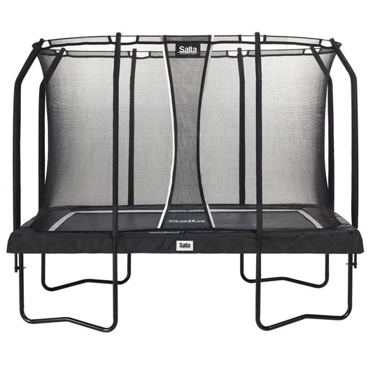 10ft x 7ft Salta Black Rectangular Premium Edition Trampoline with Enclosure - SGP Garden Ltd