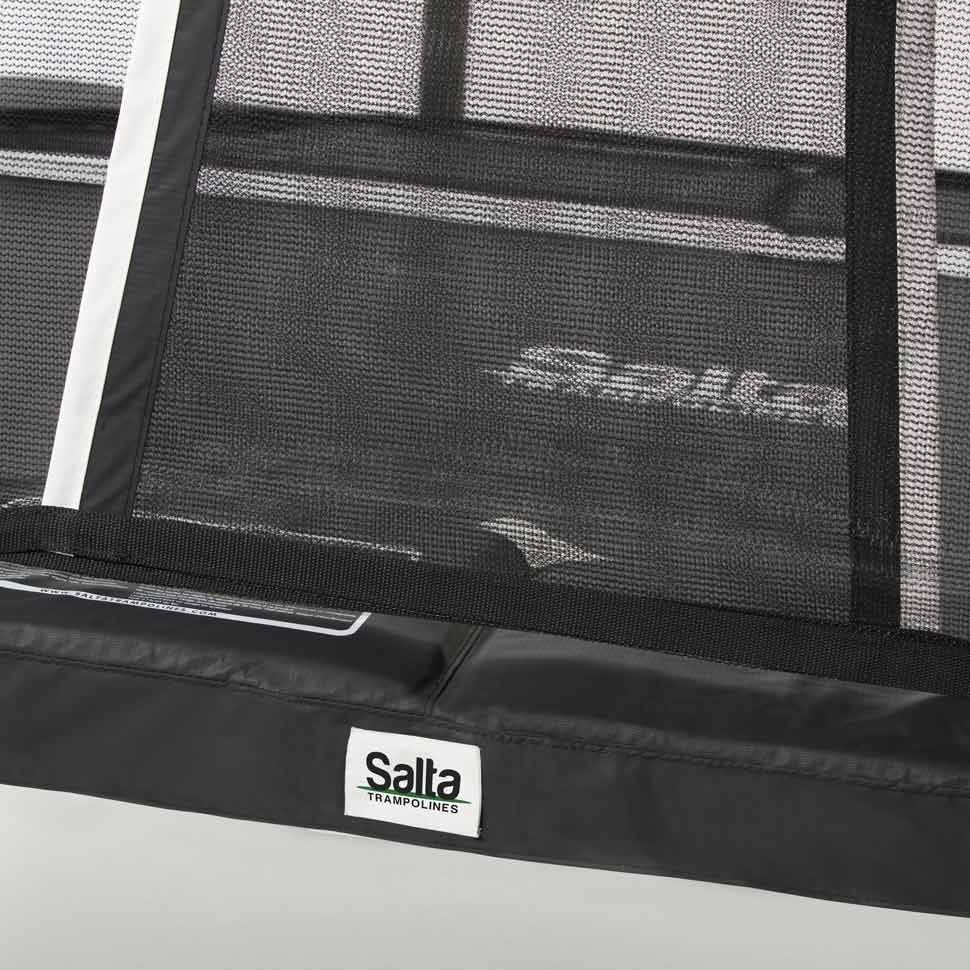 10ft x 7ft Salta Black Rectangular Premium Edition Trampoline with Enclosure - SGP Garden Ltd