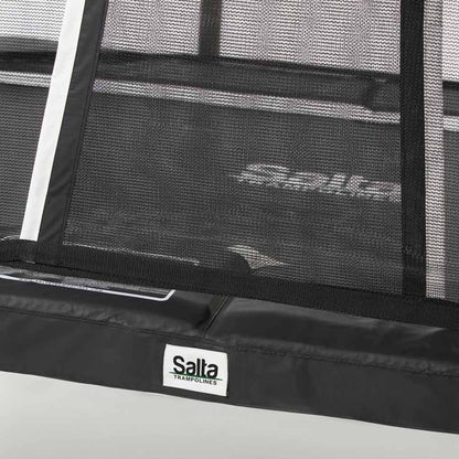 10ft x 7ft Salta Black Rectangular Premium Edition Trampoline with Enclosure - SGP Garden Ltd