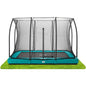 10ft x 7ft Salta Green Rectangular Comfort Edition Inground Trampoline with Enclosure - SGP Garden Ltd