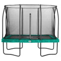 10ft x 7ft Salta Green Rectangular Comfort Edition Trampoline with Enclosure - SGP Garden Ltd