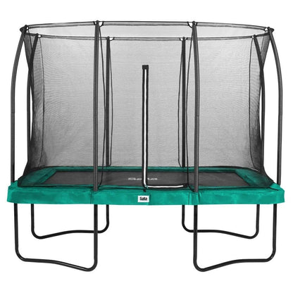 10ft x 7ft Salta Green Rectangular Comfort Edition Trampoline with Enclosure - SGP Garden Ltd