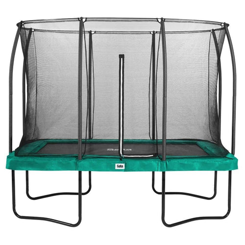 10ft x 7ft Salta Green Rectangular Comfort Edition Trampoline with Enclosure - SGP Garden Ltd