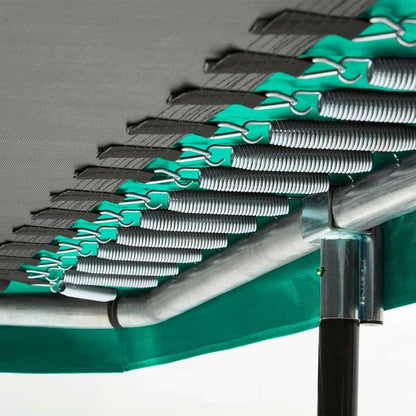 10ft x 7ft Salta Green Rectangular Comfort Edition Trampoline with Enclosure - SGP Garden Ltd