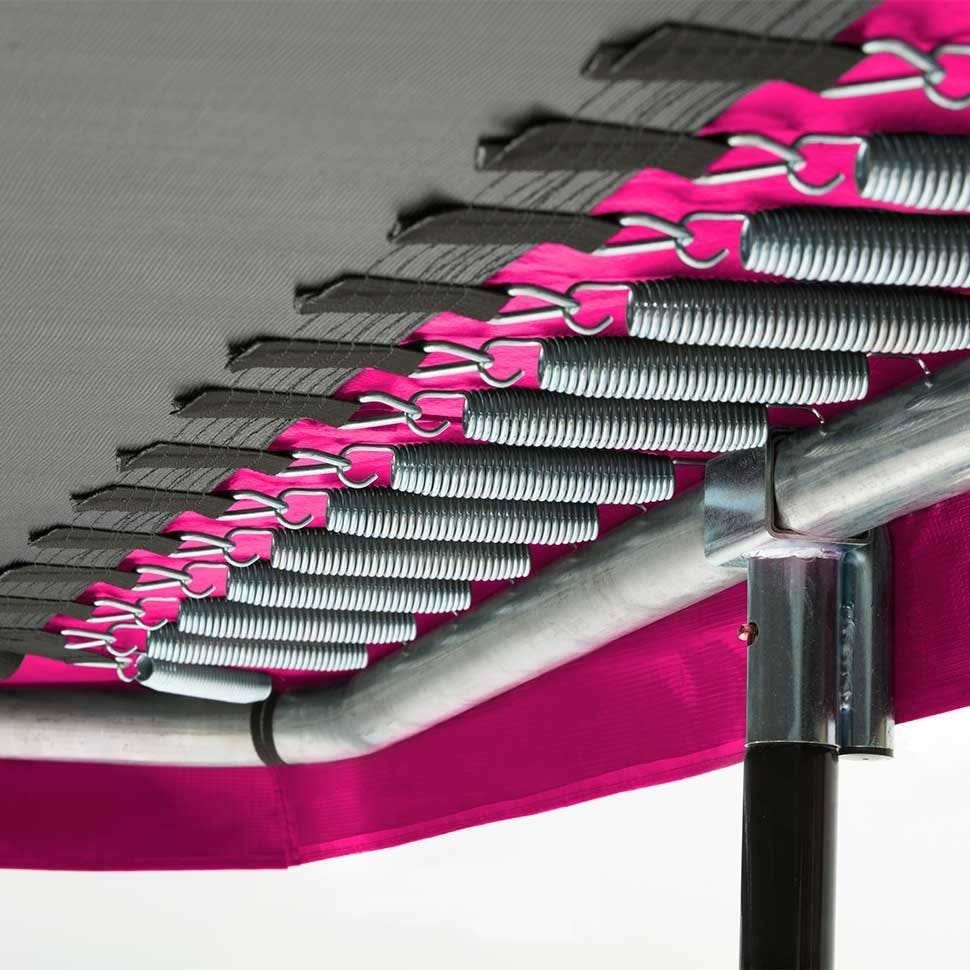 10ft x 7ft Salta Pink Rectangular Comfort Edition Trampoline with Enclosure - SGP Garden Ltd