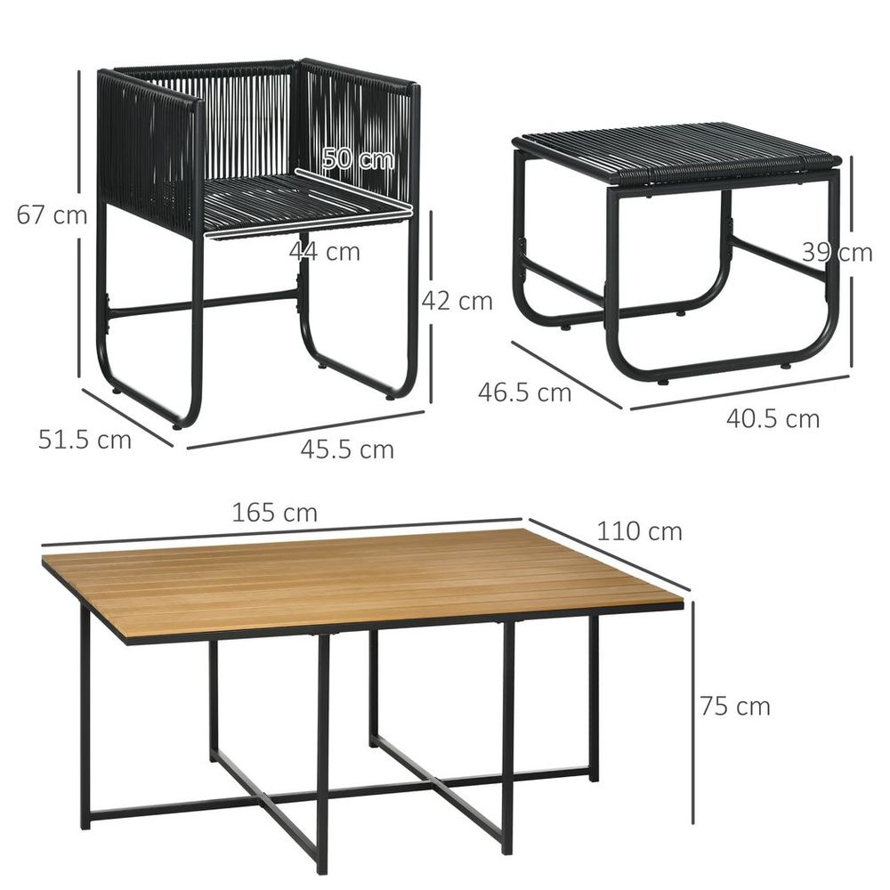 11-PC Rattan Dining Set, 10-seater | Space-Saving Design | High-Quality Materials - SGP Garden Ltd