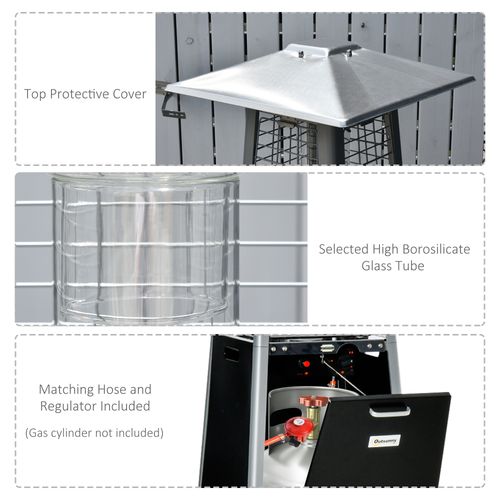11.2KW Outdoor Gas Heater Freestanding Pyramid Propane Garden Tower Heater - SGP Garden Ltd