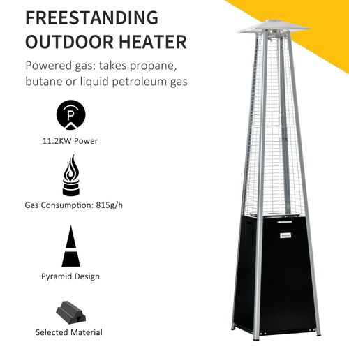 11.2KW Outdoor Gas Heater Freestanding Pyramid Propane Garden Tower Heater - SGP Garden Ltd