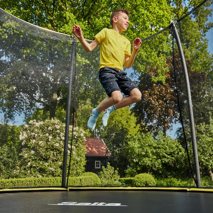 12ft Salta Black Round Comfort Edition Trampoline with Enclosure - SGP Garden Ltd