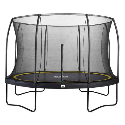 12ft Salta Black Round Comfort Edition Trampoline with Enclosure - SGP Garden Ltd