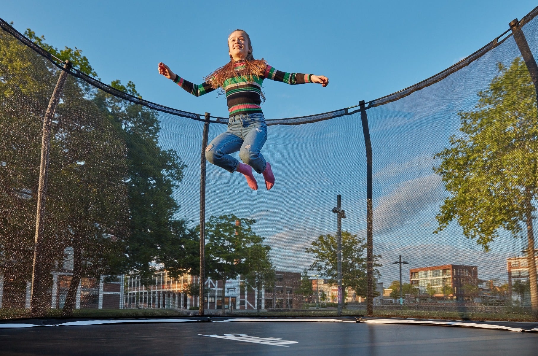 12ft Salta Black Round Premium Edition Trampoline with Enclosure - SGP Garden Ltd