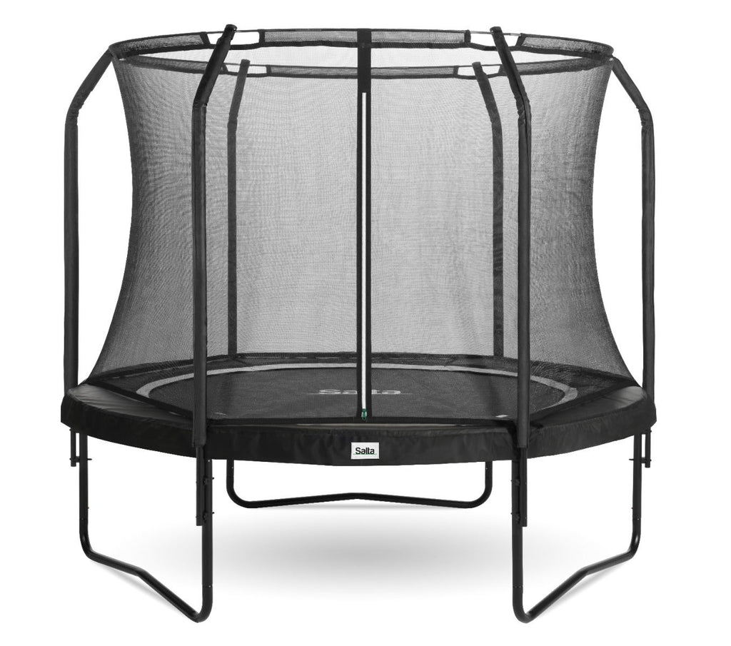 12ft Salta Black Round Premium Edition Trampoline with Enclosure - SGP Garden Ltd