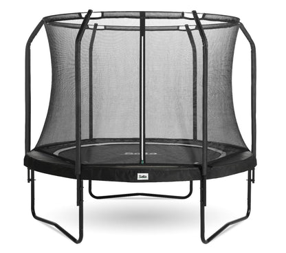 12ft Salta Black Round Premium Edition Trampoline with Enclosure - SGP Garden Ltd