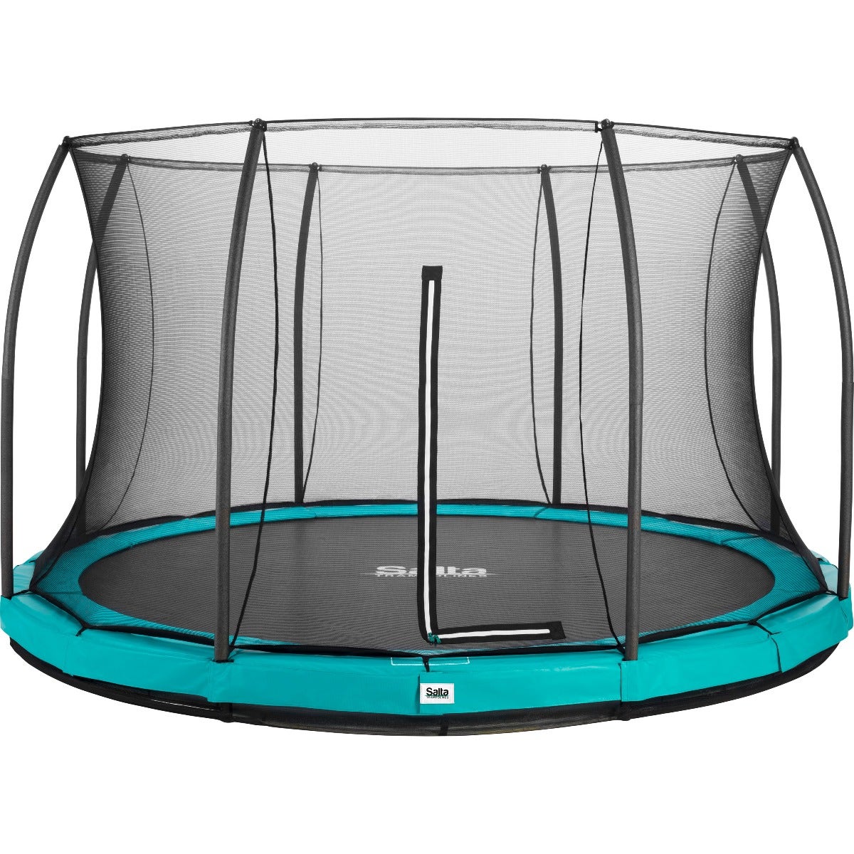 12ft Salta Green Comfort Edition InGround Round Trampoline with Enclosure - SGP Garden Ltd