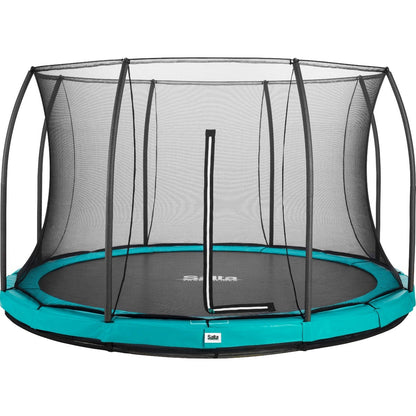 12ft Salta Green Comfort Edition InGround Round Trampoline with Enclosure - SGP Garden Ltd
