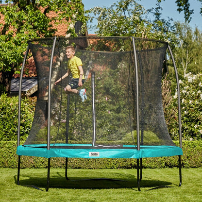 12ft Salta Green Round Comfort Edition Trampoline with Enclosure - SGP Garden Ltd