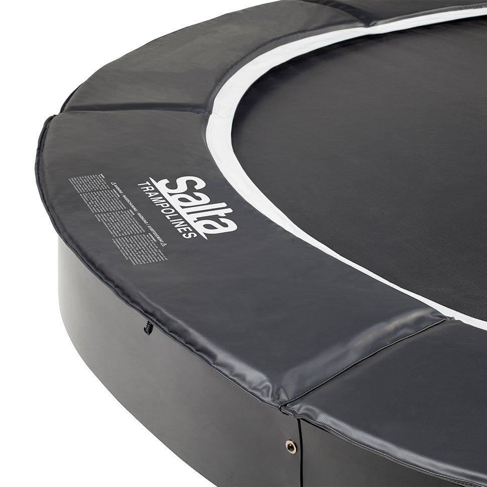 12ft Salta Royal Baseground Black Round Trampoline - SGP Garden Ltd
